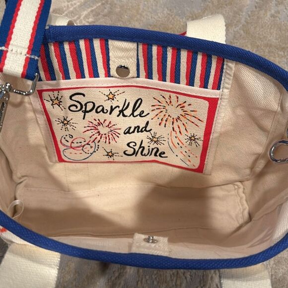 Rare BRIGHTON Red White and You Mini Canvas Tote - LIKE NEW! Perfect for V-Day - Picture 6 of 10